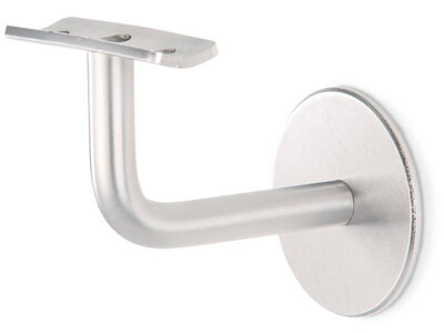 Handlaufhalter WH9 Edelstahl matt, geschliffen, runde Auflage